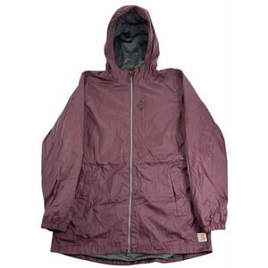 Carhartt Rockford Deep Wine Red Rain Defender Nylon Womens XS Windbreaker Jacket